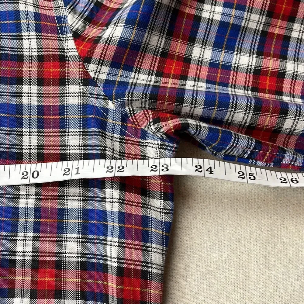 G.H. Bass Shirt Mens Large L Plaid‎ Long Sleeve Button Down Collar Shirt